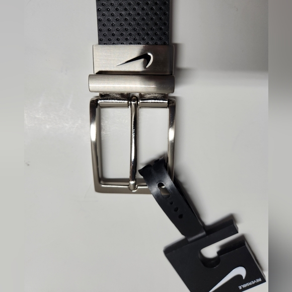 Nike Black brown perforated reversible belt men\'s XL 42-44